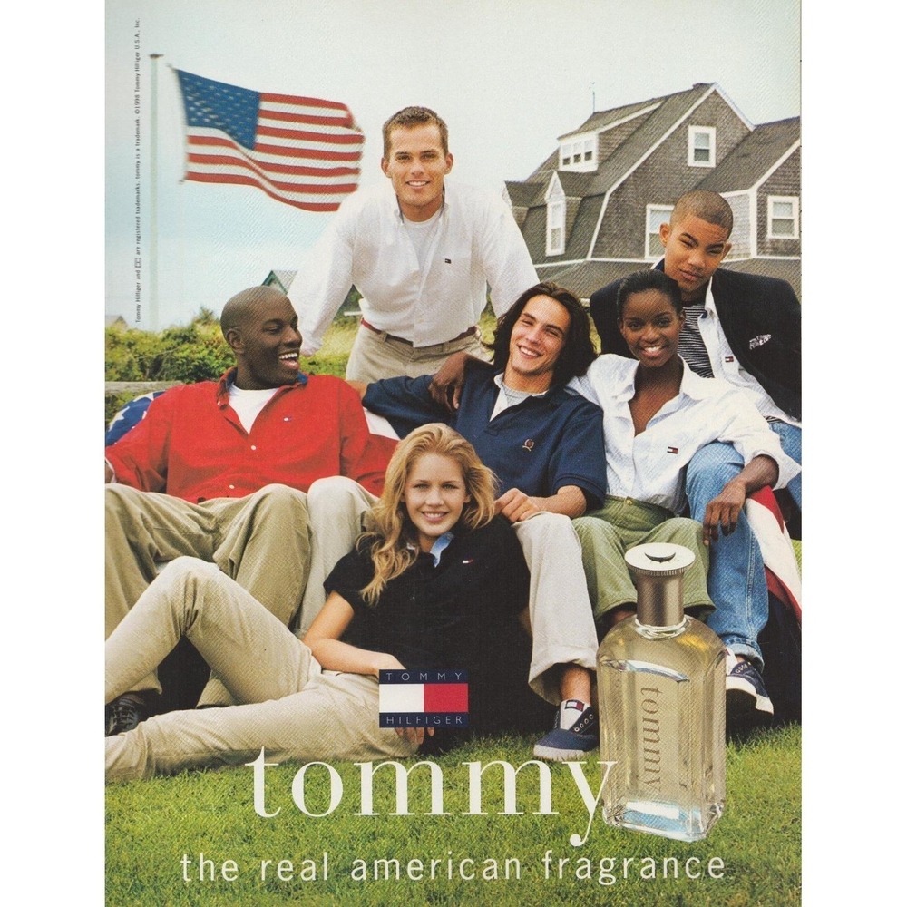Vintage 1999 Tommy Hilfiger Tommy Fragrance Fashion Print Ad Americana Decor